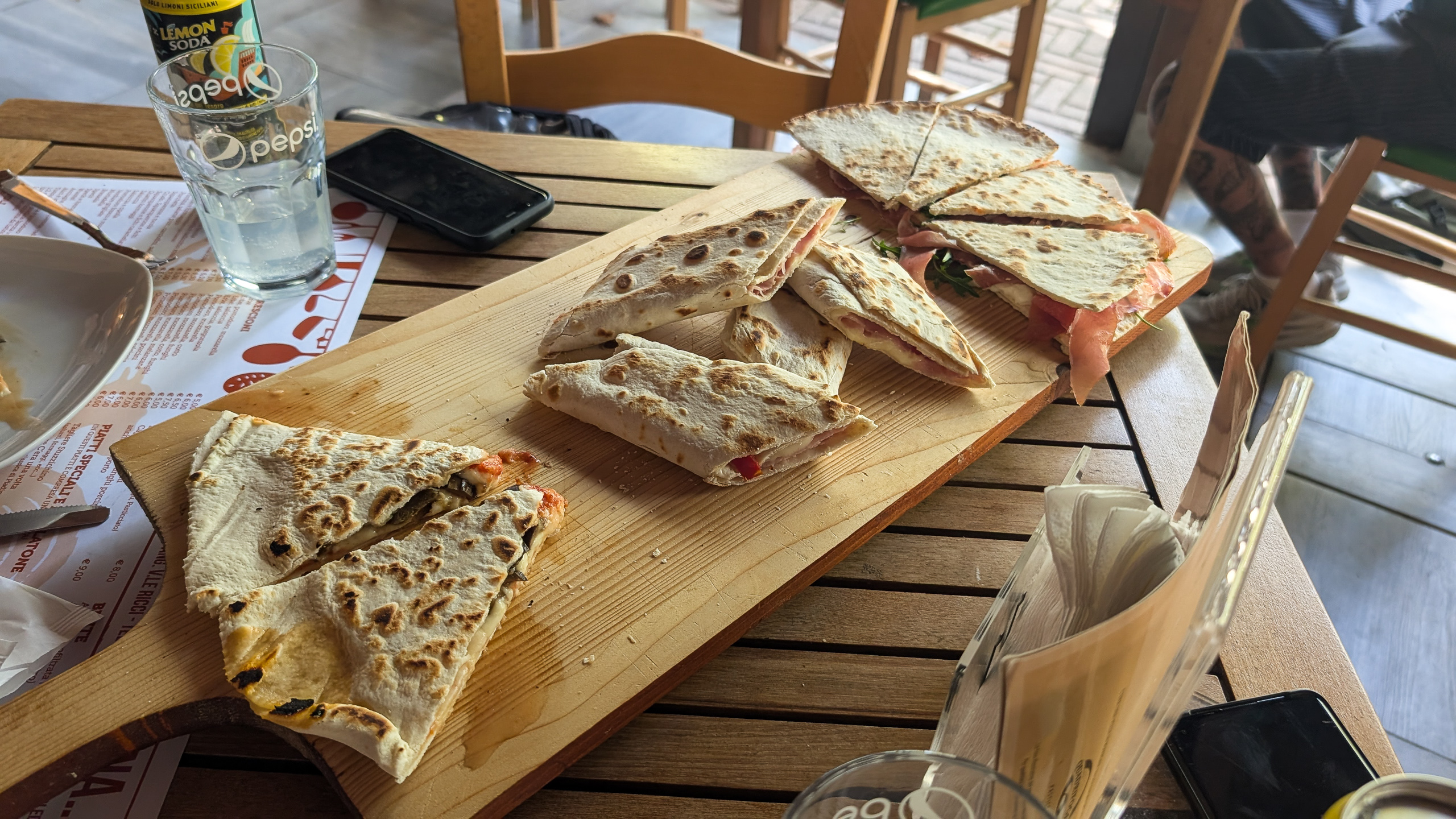 Gemischte Piadina-Platte in Cesenatico – reichlich für zwei